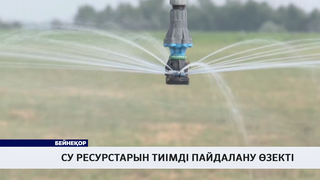 Су ресурстарын тиімді пайдалану өзекті 