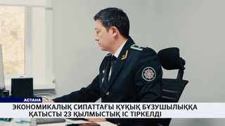 Экономикалық сипаттағы құқық бұзушылыққа қатысты 23 қылмыстық іс тіркелді 