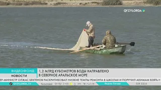 1,2 млрд кубометров воды направлено в Северное Аральское море
