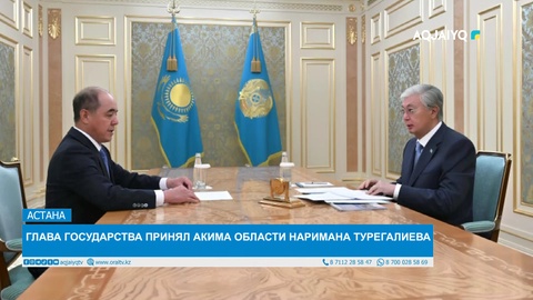 ГЛАВА ГОСУДАРСТВА ПРИНЯЛ АКИМА ОБЛАСТИ НАРИМАНА ТУРЕГАЛИЕВА