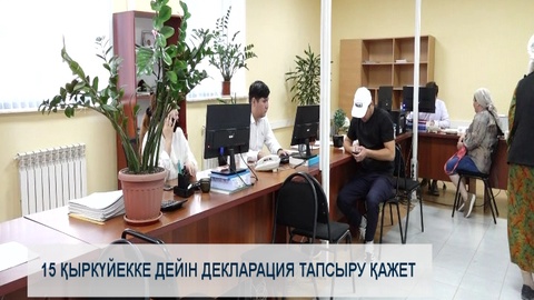 15 қыркүйекке дейін декларация тапсыру қажет