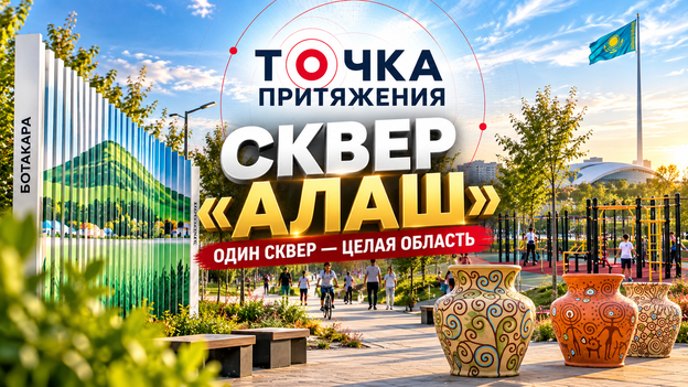 Точка притяжения | Сквер «Алаш» — один сквер, целая область